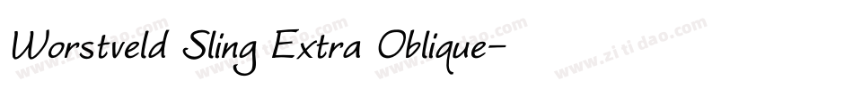 Worstveld Sling Extra Oblique字体转换